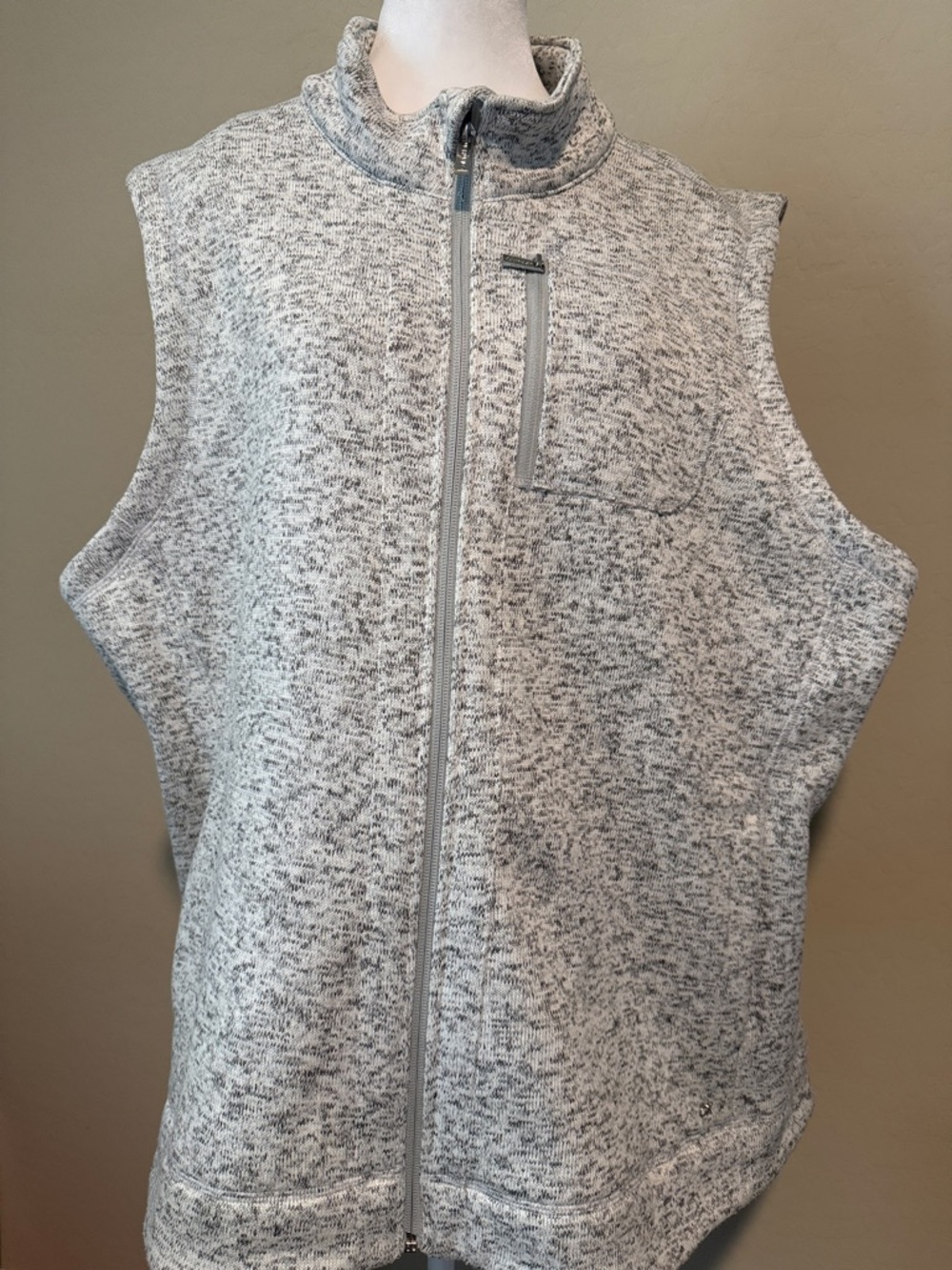 Calvin Klein Heather Gray Full-Zip Sweater Vest